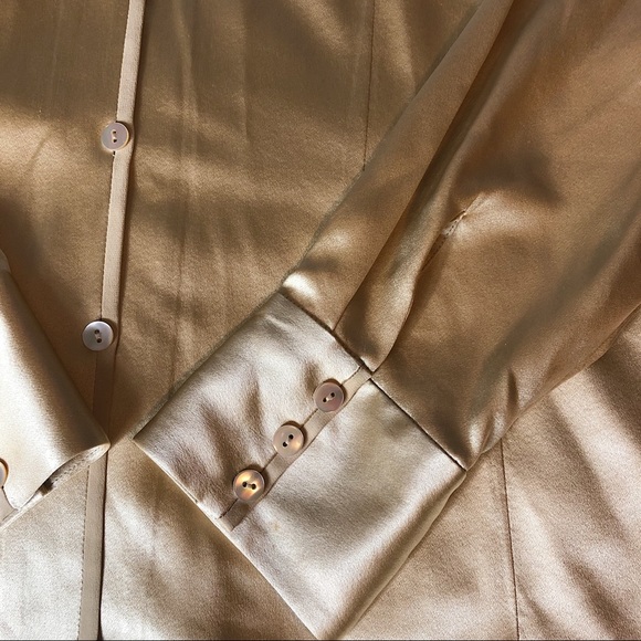 Talbots Pure Silk Sateen Blouse - Gorgeous! - Picture 3 of 8